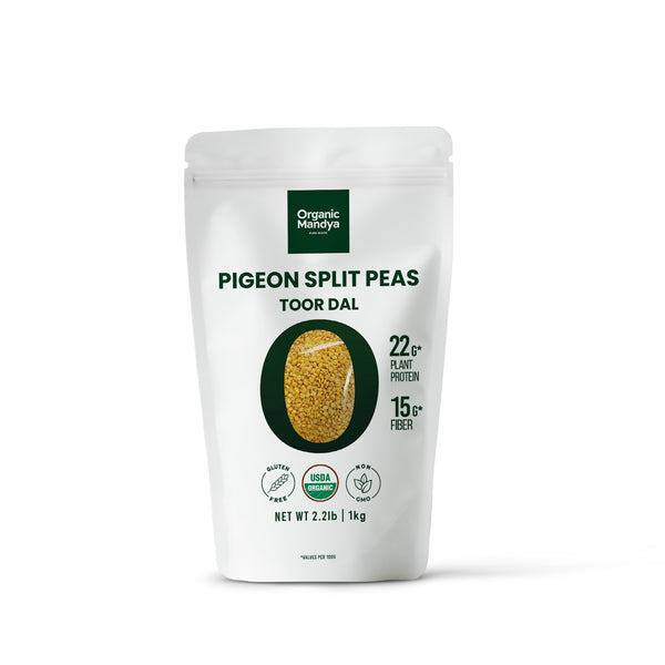 Organic Mandya Pigeon Split Peas 1Kg (Premium Unpolished Arhar Dal)