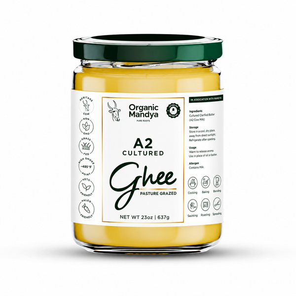 Organic Mandya A2 Cultured Ghee (637g)