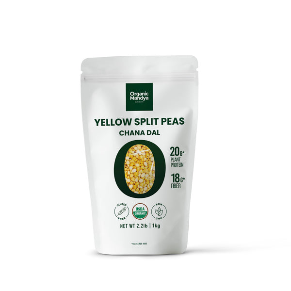 Organic Mandya Yellow Split Peas 1Kg (Premium Split Bengal Gram Dal)